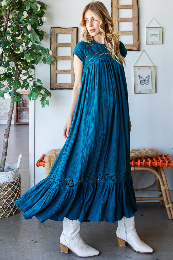 Lupine Maxi Dress in Teal – Emerald Boutique VA