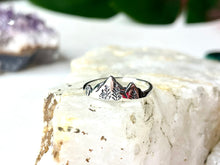 Load image into Gallery viewer, Take Me to the Mountains Ring in Silver