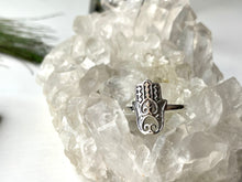 Load image into Gallery viewer, Hamsa Ring in Silver