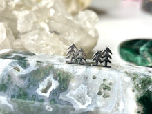 Load image into Gallery viewer, Twin Pines Earrings in Silver