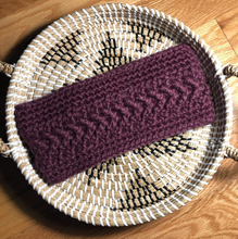 Load image into Gallery viewer, Mulberry Chevron Ear Warmer Headband