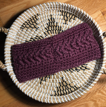 Load image into Gallery viewer, Mulberry Chevron Ear Warmer Headband