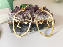Load image into Gallery viewer, MINIMAL FACE STATEMENT EARRINGS IN GOLD - Emerald Boutique VA