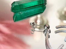 Load image into Gallery viewer, MINIMAL FACE STATEMENT EARRINGS IN SILVER - Emerald Boutique VA