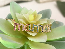 Load image into Gallery viewer, MAMA COLORFUL NECKLACE IN GOLD - Emerald Boutique VA