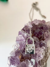 Load image into Gallery viewer, STAR LOCK NECKLACE IN SILVER - Emerald Boutique VA