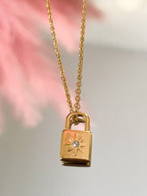 Load image into Gallery viewer, STAR LOCK NECKLACE IN GOLD - Emerald Boutique VA