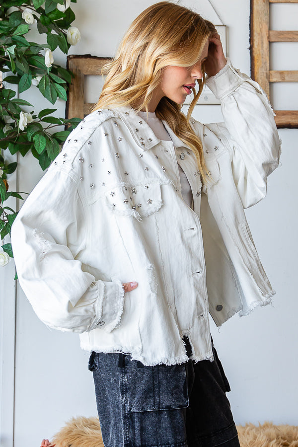 Starry Eyed Jacket in White