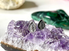 Load image into Gallery viewer, Three Trees Earrings in Silver
