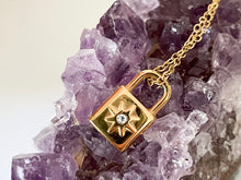 Load image into Gallery viewer, Star Padlock Necklace in Gold
