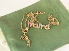 Load image into Gallery viewer, MAMA COLORFUL NECKLACE IN GOLD - Emerald Boutique VA
